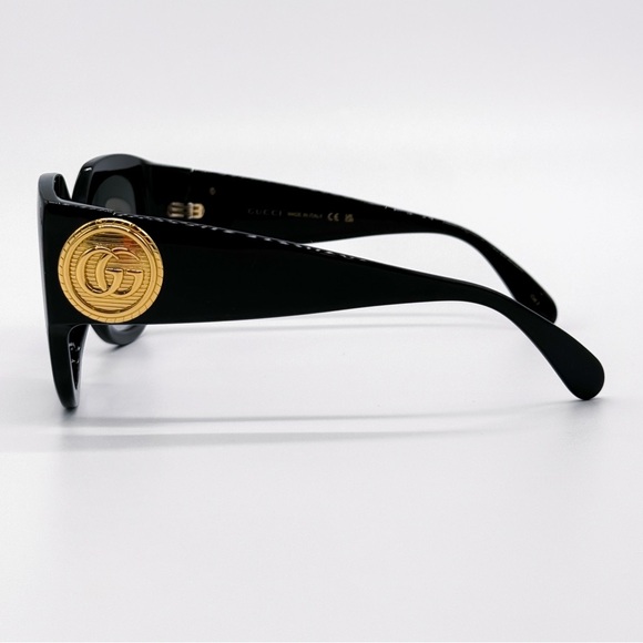 NEW GUCCI GG1407S 001 BLACK WOMEN OVERSIZED SUNGLASSES GUCCI - Picture 8 of 13